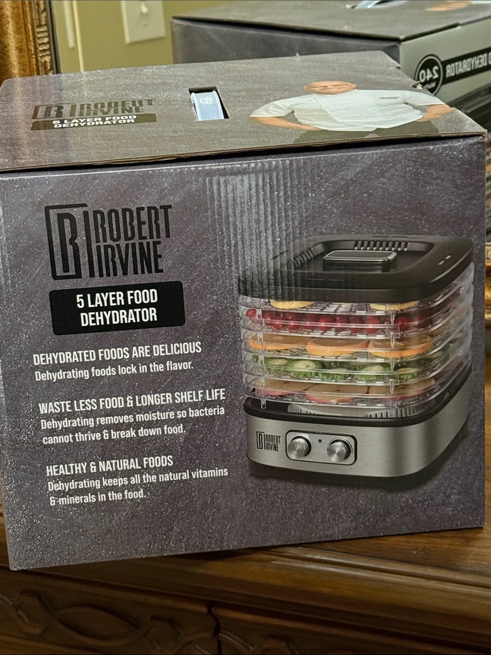5-Layer Food Dehydrator – Black and silver